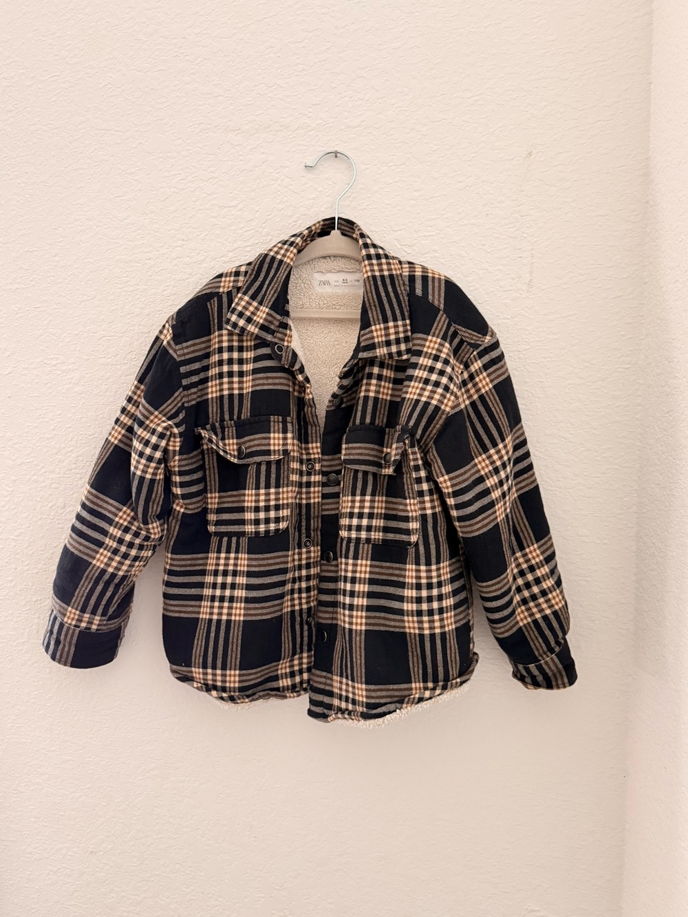 Zara Toddler Boys Plaid Button Down Jacket